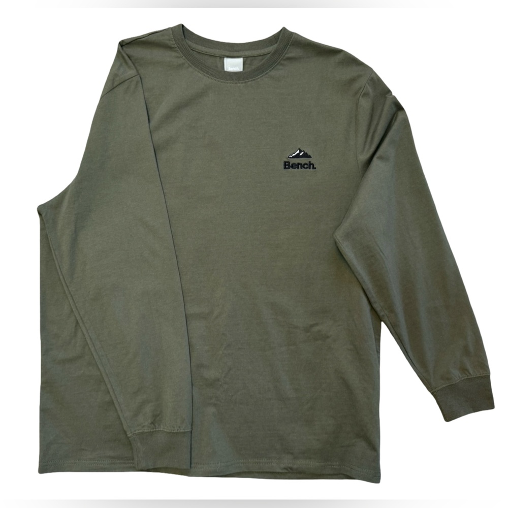 Bench Mens Green Long Sleeve Crewneck T-Shirt
Bench